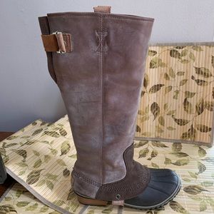 Sorel Slimpack Tusk size 6 leather riding boots